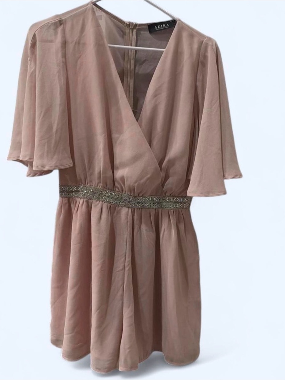 AKIRA Romper with Rhinestone Belt